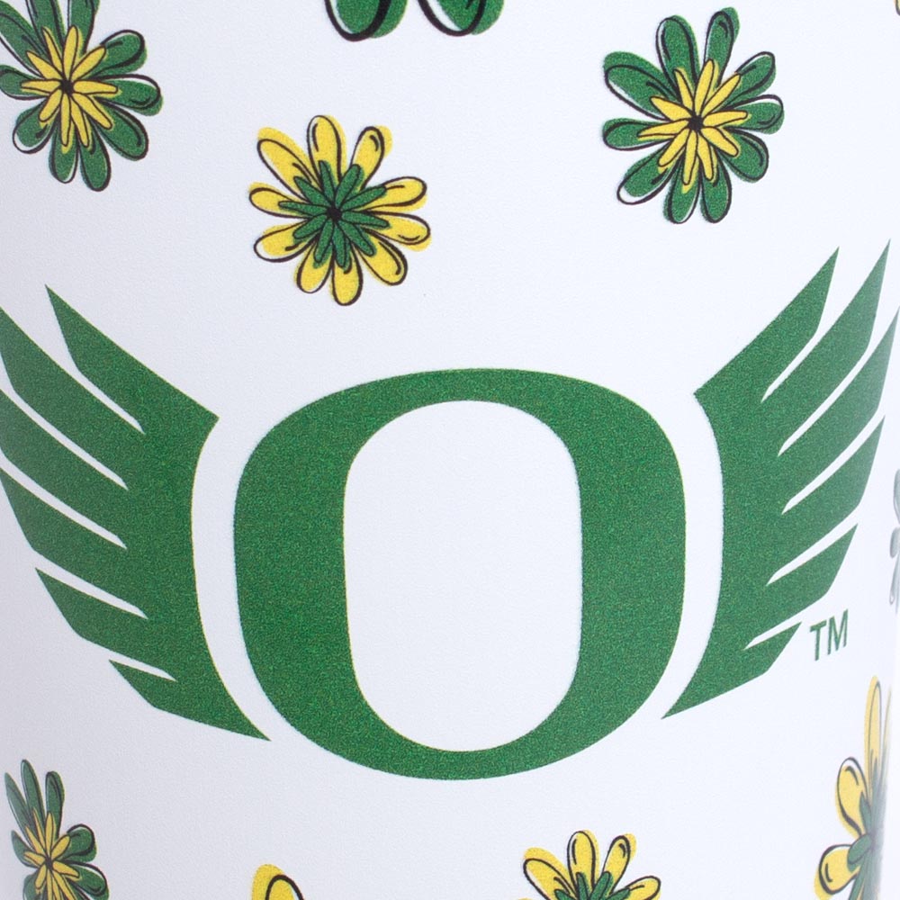 O Wings, Spirit Product, White, Tumblers, Home & Auto, Daisy Pattern, 25 ounce, HydraPeak, Double Wall, Straw, 834089